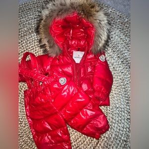 Infant Moncler Snowsuit Size 6-9m